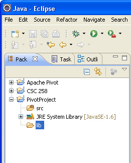 Create a folder named lib in Project Explorer